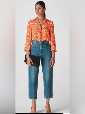 Whistles Digital Daisy Pyjama Shirt | NWT